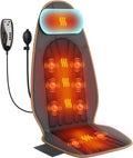 Sotion Massage Seat Cushion with Heat for Neck and Back, 3 Heating Areas & 5 Massage Modes, Electric Back Massager for Office Chair and Home Seat