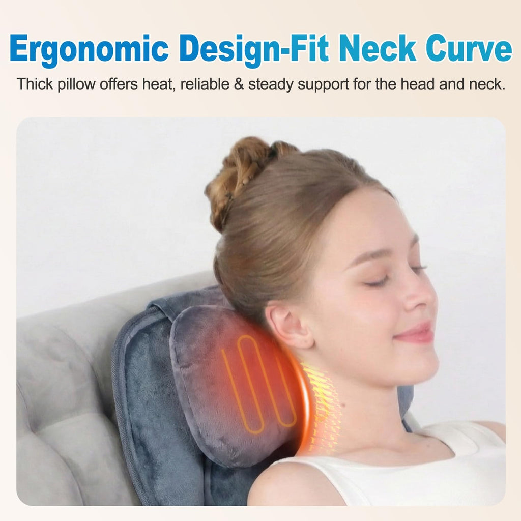 Comrelax Full Body Massage Pad with Heat, 8 Vibration Motors & 3D Lumbar Support