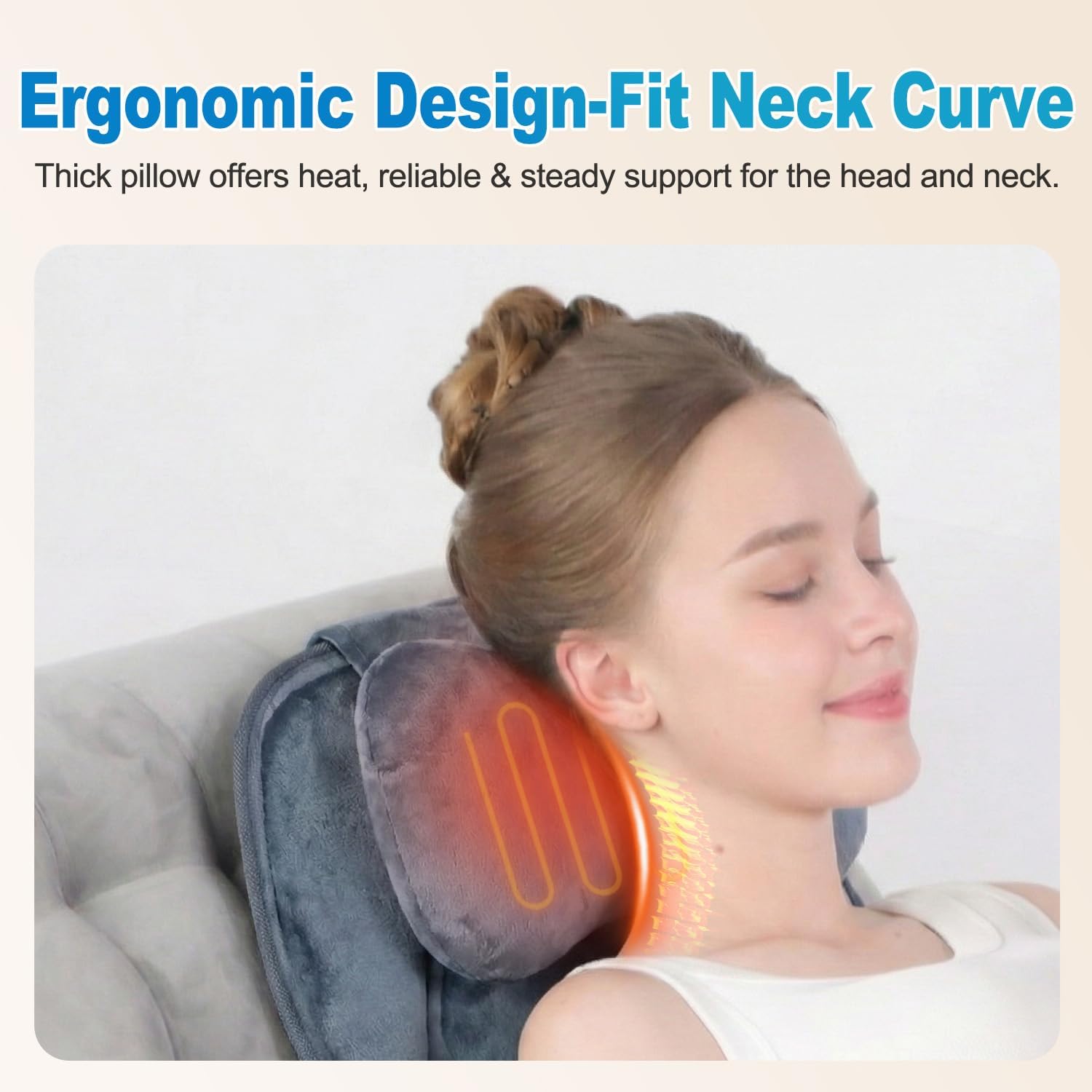 Comrelax Full Body Massage Pad with Heat, 8 Vibration Motors & 3D Lumbar Support