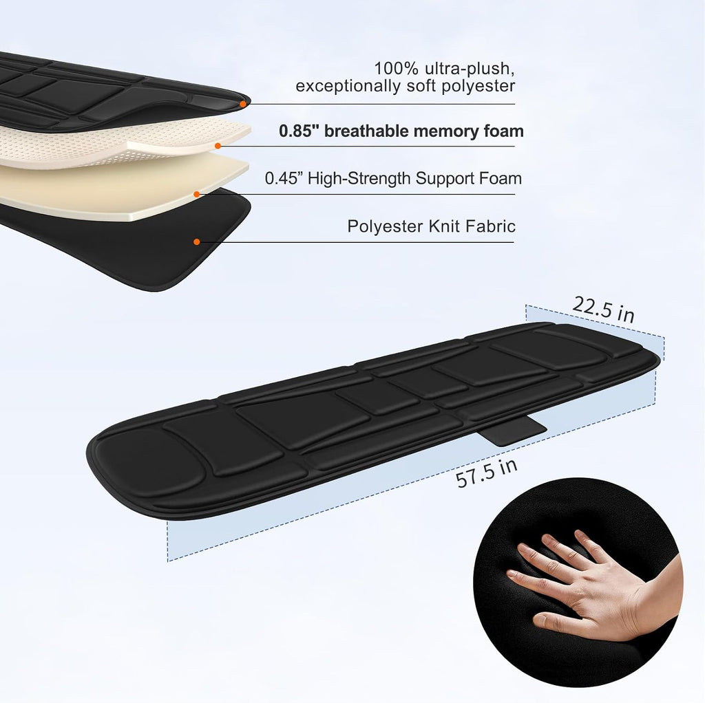 Full Body Massage Mat with Heat, Vibration Massage Mattress Pad with Lumbar Support Cushion, Foldable Massage Mat for Bed, Sofa & Floor, Relaxation & Comfort