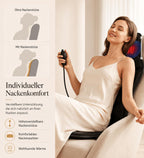 Vibrating Back Massager for Chair with Heat & Cooling, Chair Massager Pad with Adjustable Neck Support, Vibration Massage Seat Cushion for Office Chair Recliner, Home Relaxation