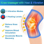 Cordless Knee Massager with Heat & Vibration, Knee Heating Pad for Pain Relief Deep Tissue,Rechargeable Knee Brace for Women Men, Knee Wrap Warmer for Men Women Elders, Leg Massager with Battery
