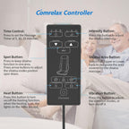 Comrelax Shiatsu Back Massager with Heat, Deep Tissue Kneading & Vibration Seat Cushion, PU Leather