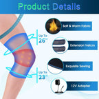 Knee Massager with Heat & Vibration, Heating Pad for Knee Pain Relief, Heating Pad for Leg Pain, Leg Massager, 3 Vibration Modes 3 Heat Levels, AC Adapter Heating Faster (No Battery)