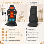 Vibrating Back Massager for Chair with Heat & Cooling, Chair Massager Pad with Adjustable Neck Support, Vibration Massage Seat Cushion for Office Chair Recliner, Home Relaxation