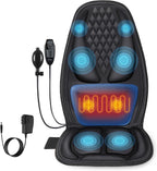 Back Massager with Heat, Massage Chair Pad with 3D Lumbar Support for Back Pain Relief, Portable Massage Chair Cushion, Gifts for Men & Women