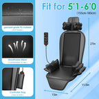 Shiatsu Massage Cushion with Heat, Moving Kneading Neck and Back Massager with Wraparound Neck Support, Seat Side Support and Vibration for Recliner, Sofa and Home Office