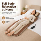 Full Body Vibration Massage Mat with Heat, Adjustable Lumbar Support, Massage Pad for Bed, Sofa & Recliner, Full Body Massage Pad for Home Relaxation and Everyday Comfort, Gift for Father & Mom