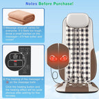 Comrelax Shiatsu Back Massager with Heat, Deep Tissue Kneading & Vibration Seat Cushion, PU Leather
