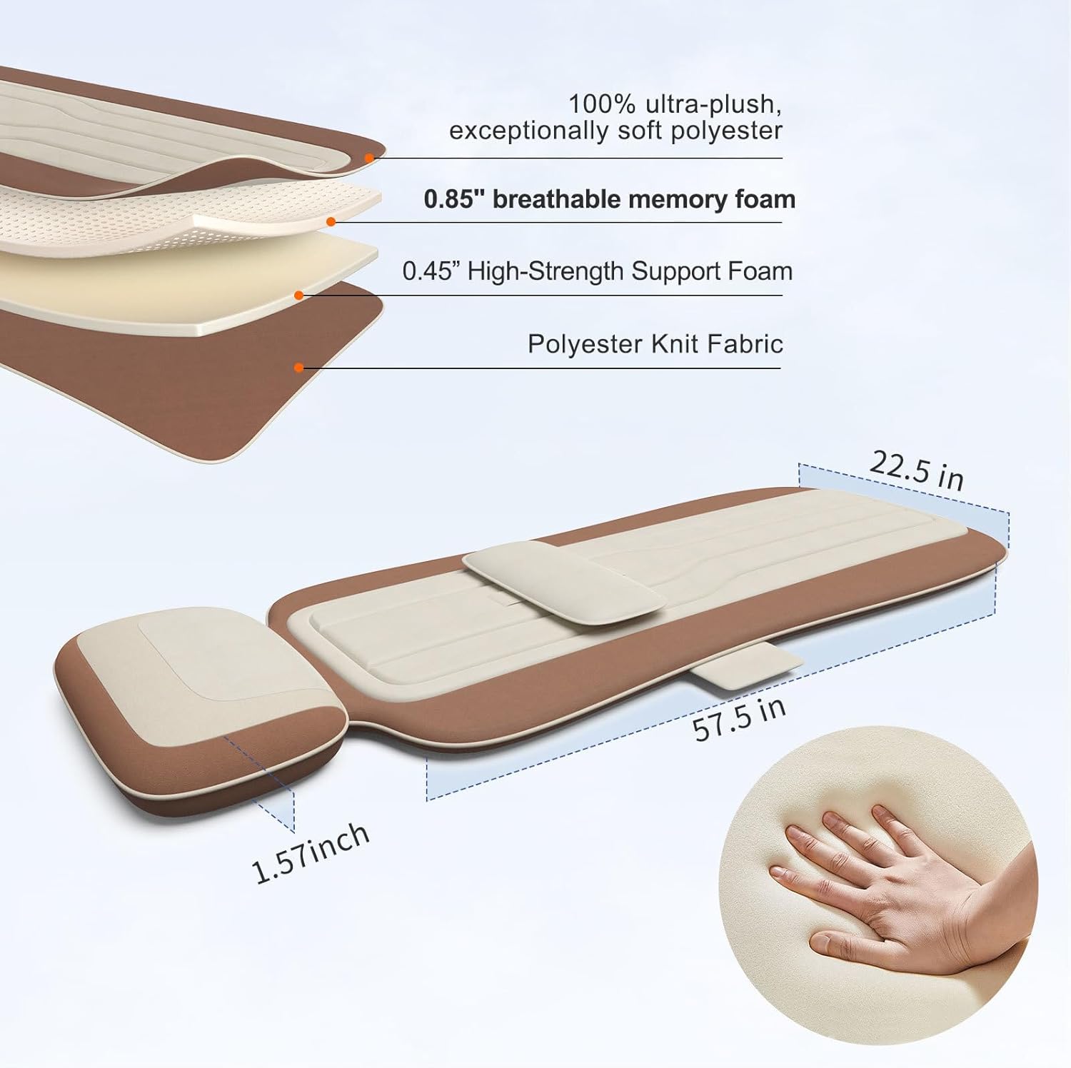 Full Body Vibration Massage Mat with Heat, Adjustable Lumbar Support, Massage Pad for Bed, Sofa & Recliner, Full Body Massage Pad for Home Relaxation and Everyday Comfort, Gift for Father & Mom