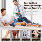 Sotion Leg Massager with Heat and Compression for Circulation & Recovery, Upgraded Foot Calf Thigh Sequential Massager Device with Handheld Controller, 4 Modes 4 Intensities, Help for Leg Pain Relief