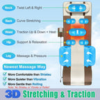 Comrelax 3D Full Body Stretch & Lumbar Traction Massage Mat with Heat, 4 Modes, Foldable