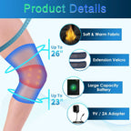 Cordless Knee Massager with Heat & Vibration, Knee Heating Pad for Pain Relief Deep Tissue,Rechargeable Knee Brace for Women Men, Knee Wrap Warmer for Men Women Elders, Leg Massager with Battery