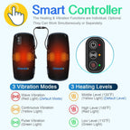 Cordless Knee Massager with Heat & Vibration, Knee Heating Pad for Pain Relief Deep Tissue,Rechargeable Knee Brace for Women Men, Knee Wrap Warmer for Men Women Elders, Leg Massager with Battery