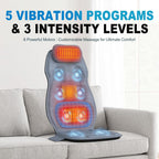 Comrelax Full Body Massage Pad with Heat, 8 Vibration Motors & 3D Lumbar Support