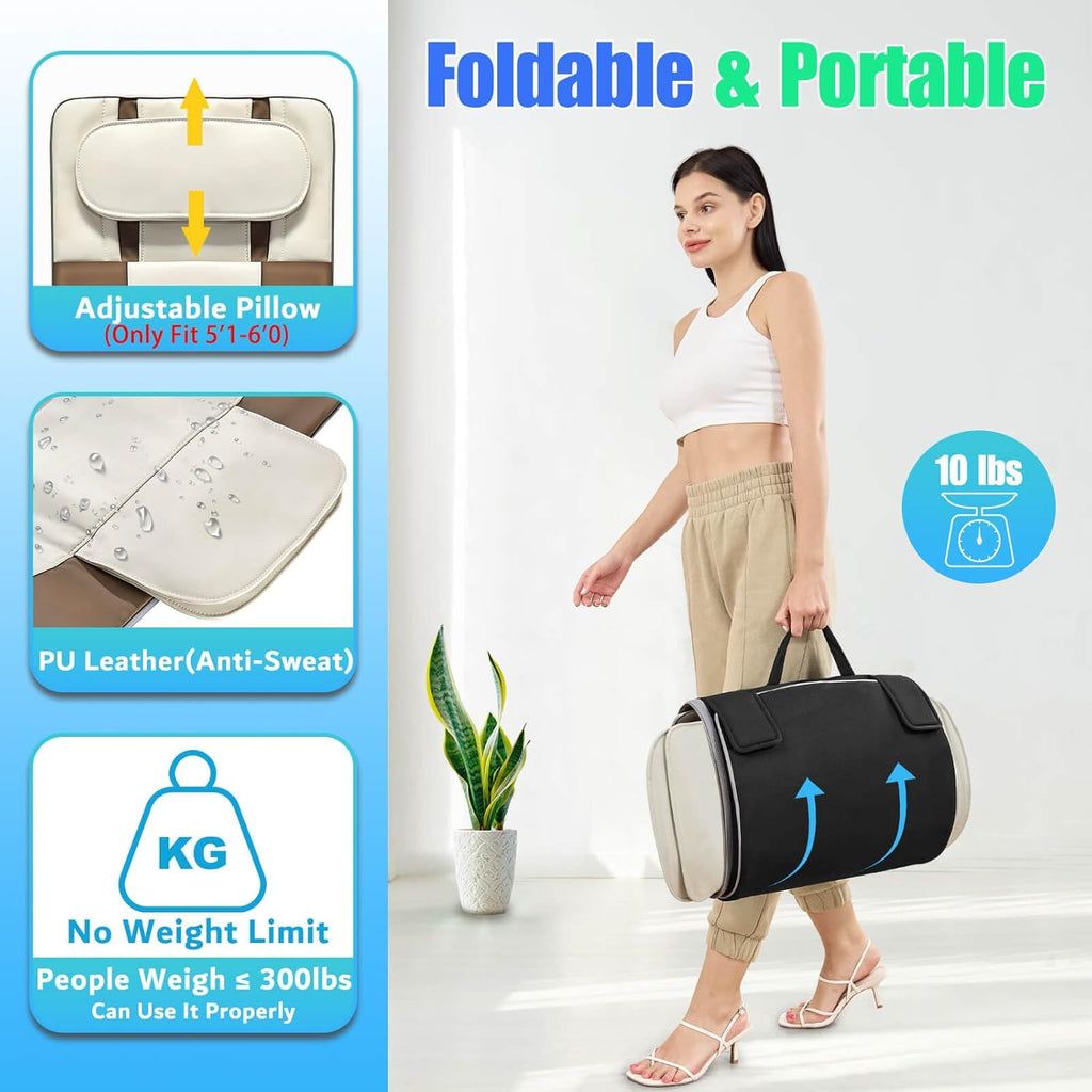 Comrelax 3D Full Body Stretch & Lumbar Traction Massage Mat with Heat, 4 Modes, Foldable