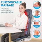 Comrelax Full Body Massage Pad with Heat, 8 Vibration Motors & 3D Lumbar Support