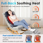 Comrelax Full Body Massage Seat Cushion with Heat, 8 Vibration Motors & 2 Heating Levels