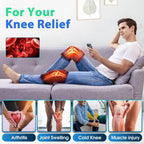 Knee Massager with Heat & Vibration, Heating Pad for Knee Pain Relief, Heating Pad for Leg Pain, Leg Massager, 3 Vibration Modes 3 Heat Levels, AC Adapter Heating Faster (No Battery)