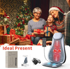 Shiatsu Back Massager with Heat & Cooling, Kneading Rolling Vibration Chair Massager for Deep Tissue Pain Relief, Massage Chair Pad for Home & Office